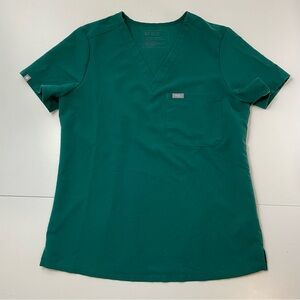FIGS Scrub Women size S Catarina One-Pocket Top Hunter Green FW1000 PO1700